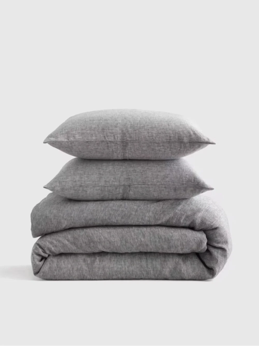 New Organic Jersey Duvet Cover set with shams King/Cal King Gray